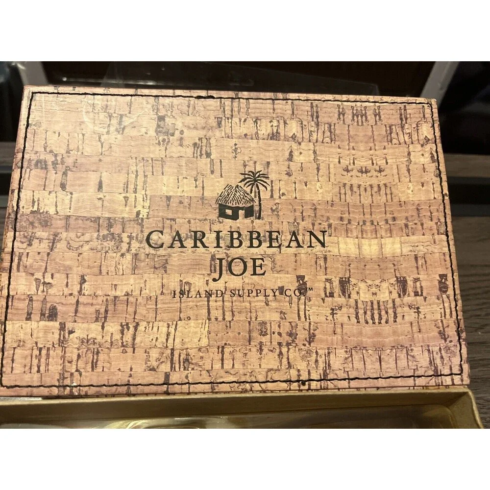 Caribbean Joe‎ Metal Flask Metal Cufflinks Metal Tie Clip Set Groomsman Gift Set